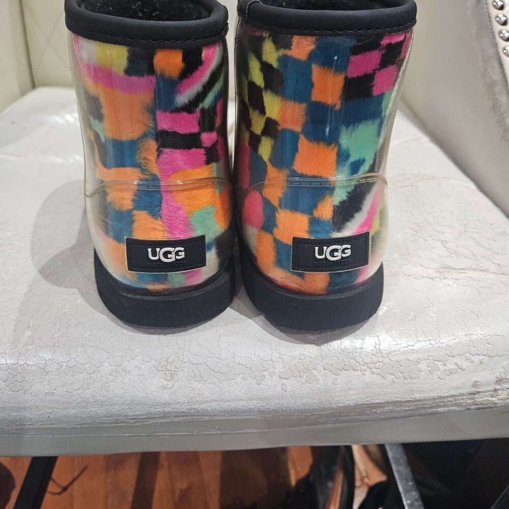 Ugg Womens Patchwork Ankle Boots Size 5 Multicolor - image 3
